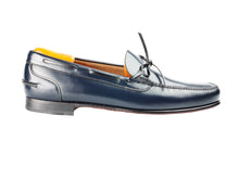Load image into Gallery viewer, Laces Navy Mocassinis