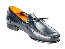 Load image into Gallery viewer, Laces Navy Mocassinis